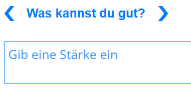 Stärke eingeben
